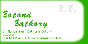 botond bathory business card